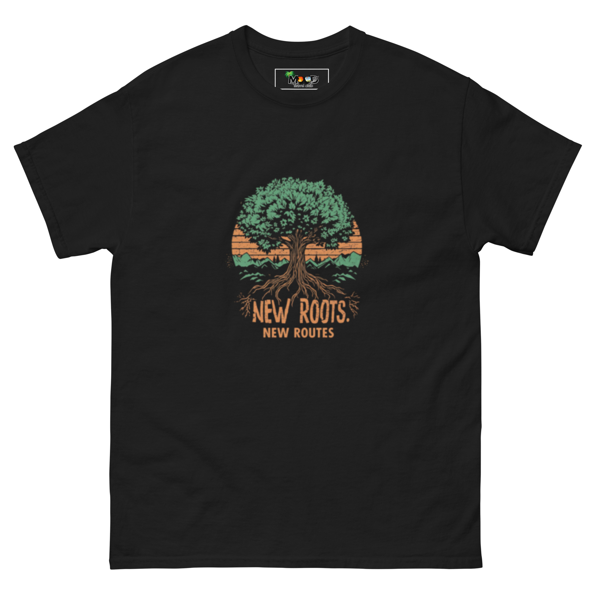 New Roots New Routes T-Shirt 12 unisex classic tee black front 68d078fd8bbeb