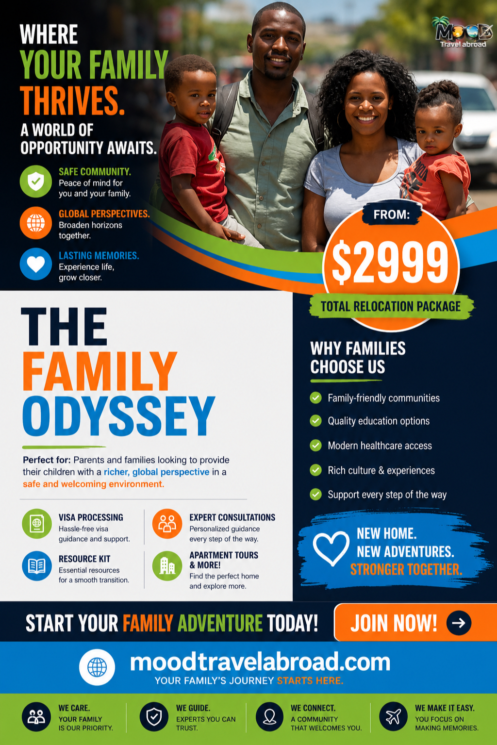 Family Odyssey Colombia family relocation package