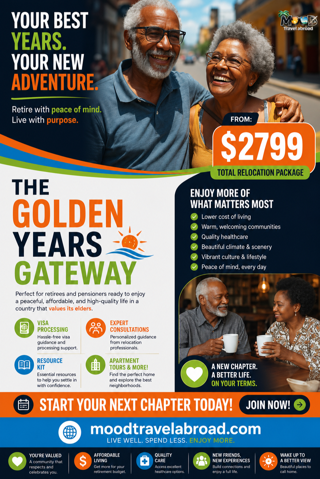 Golden Years Gateway Colombia retirement visa relocation package