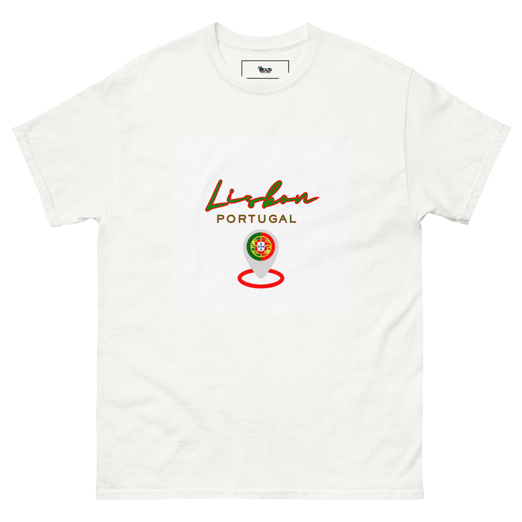unisex classic tee white front 697a2f3dd4331
